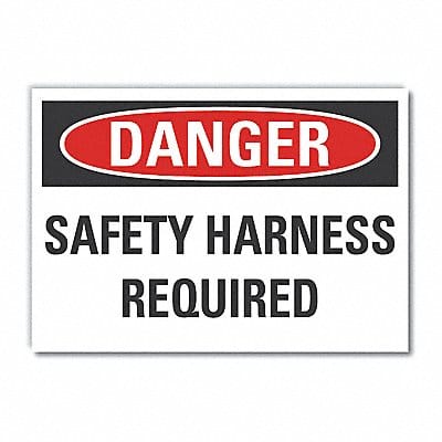 Fall Danger Label 3.5inx5in Polyester