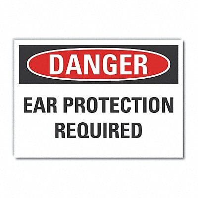 Hearing Danger Label 3.5x5in Polyester