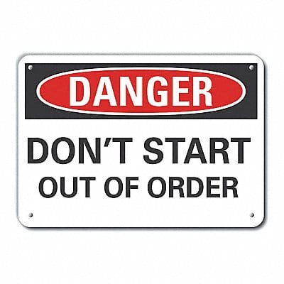 Rflct Mach Operation Danger Sign 10x14in