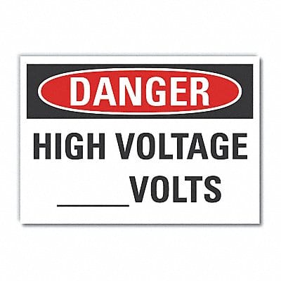 High Voltage Danger Lbl 7x10in Polyest