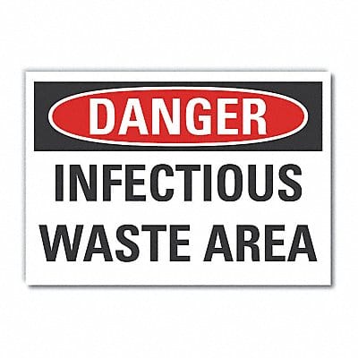 Infectious Waste Danger Lbl 7x10in