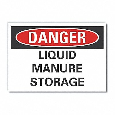 Liquid Manure DangerLbl 3.5x5in Polyest