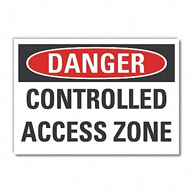 Cntrld Access Danger Rflct Lbl 7x10in