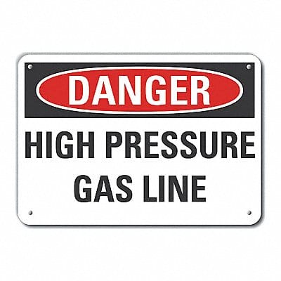 Rflctv High Pressure Danger Sign 10x14in