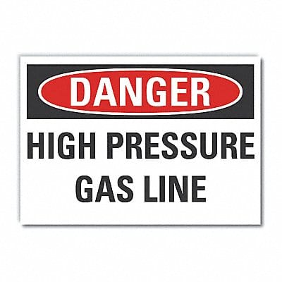 High Pressure Danger Rflct Lbl 5inx7in