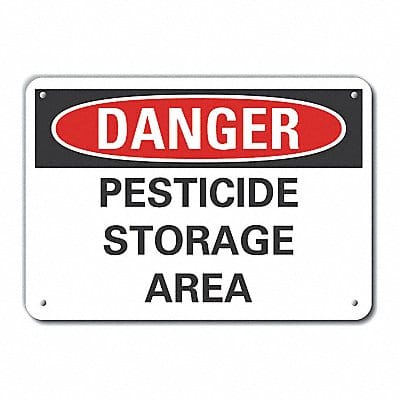 Alum Pesticide Danger Sign 7x10in Alum