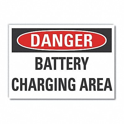 Battery Chargin Danger RflctvLbl 3.5x5in