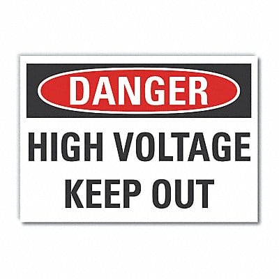 High Voltage Danger Labl 3.5x5in Polyest