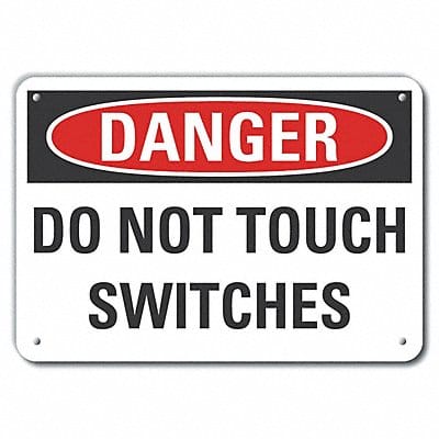 Mach Operation Danger Sign 10x14in Alum