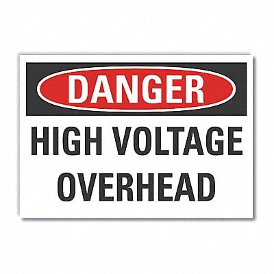 High Voltage Danger Rflct Lbl 7inx10in