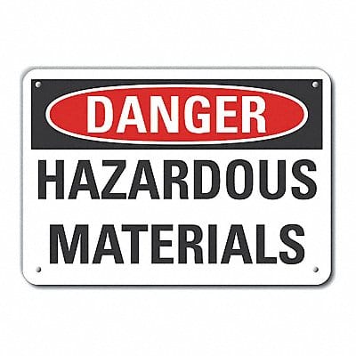 Rflct Hzrdous Mtrl Danger Sign 7x10in