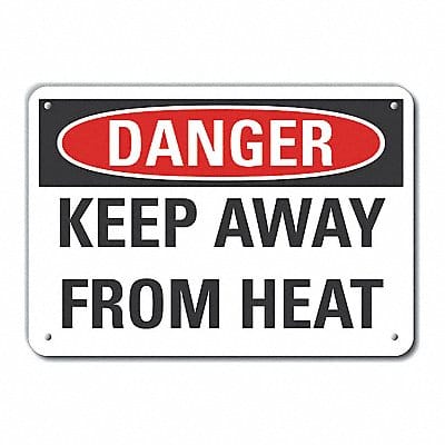 Alum Keep Away Danger Sign 10x14in Alum