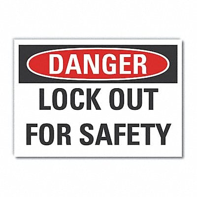 Lockout Tagout Danger Lbl 5x7in Polyest