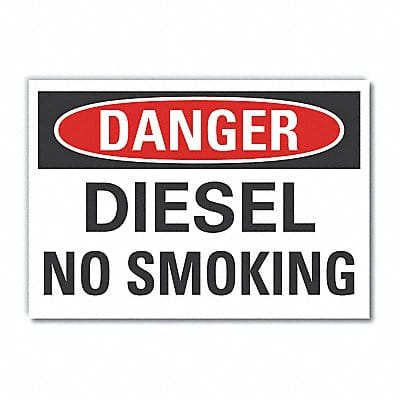 Diesel Danger Rflct Label 5 in x 7 in