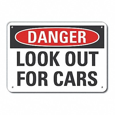 Rflct Traffic Safety Danger Sign 10x14in