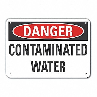 Rflct Potable Water Danger Sign 7x10in