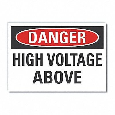 High Voltage Danger Lbl 10x14in Polyest