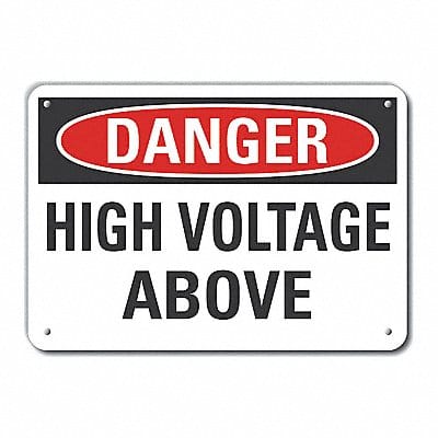 Rflctv High Voltage Danger Sign 10x14in