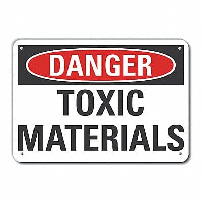 Alum Toxic Mtrl Danger Sign 7x10in Alum