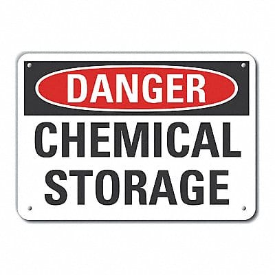 Alum Chemicals Danger Sign 10x14in Alum