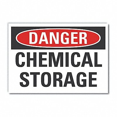 Chemicals Danger Rflct Label 3.5inx5in