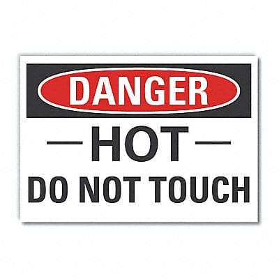 Hot Danger Label 7 in x 10 in Polyester