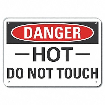 Rflctv Hot Surface Danger Sign 10x14in