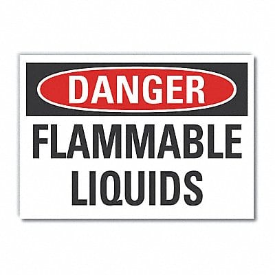 Flammable Liquid Danger Lbl 3.5x5in