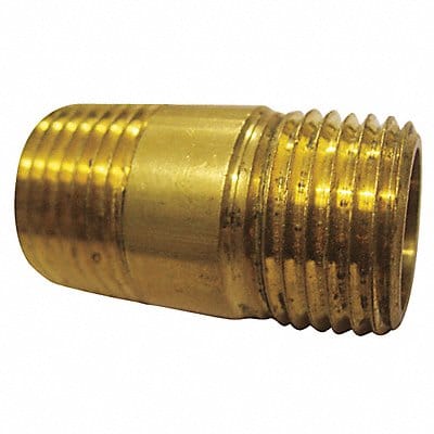 Long Nipple Brass 3/4x1 1/2 In PK5