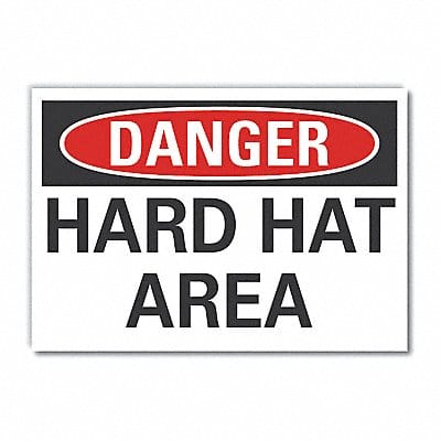 Hard Hat Danger Rflct Label 3.5inx5in