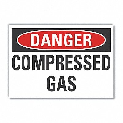 CompressAirDanger Lbl 10x14in Polyester