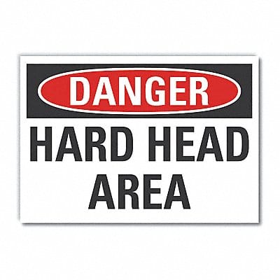 Hard Hat Danger Lbl 3 1/2x5in Polyester