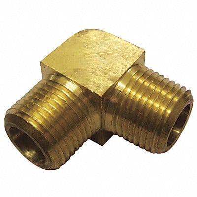 90 Elbow Brass 3/8 in Pipe Size MNPT