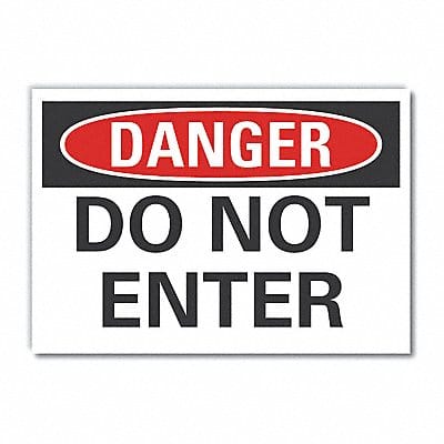 Exit  Entrance Danger Lbl 5x7in Polyest