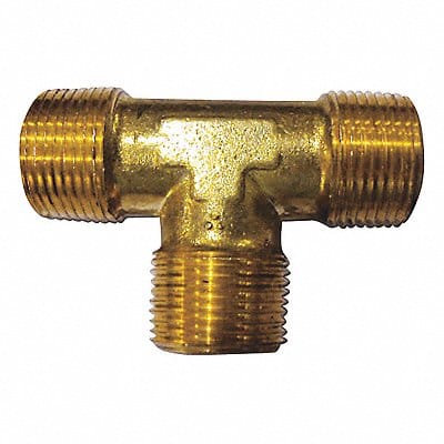 Male Tee Brass 3/8 in Pipe Size MNPT