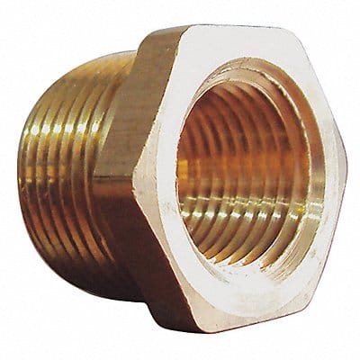 Hex Bushing Brass 3/4 x 3/8 in NPT