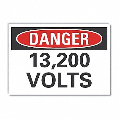 Voltage Danger Label 7inx10in Polyester