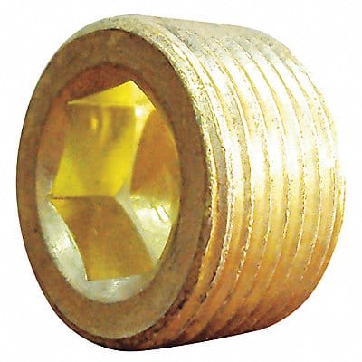 Countersink Plug Brass 3/8 in MNPT