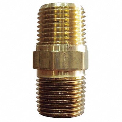 Hex Nipple Brass 3/4 in MNPT 5 PK