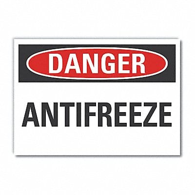 Antifreeze Danger Label 7 in x 10 in