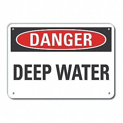 Water Safety Danger Sign 10inx14in Alum