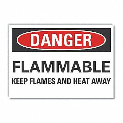 Flammable Mtrl Danger Lbl 10x14in