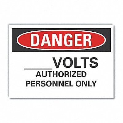 Voltage Danger Lbl 10inx14in Polyester