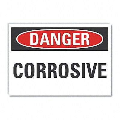 Corrosive Mtrl Danger Lbl 5x7in