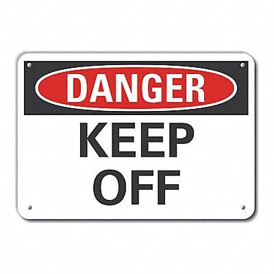 Danger Sign 7 in x 10 in Aluminum