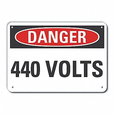 Alum Voltage Danger Sign 10x14in Alum