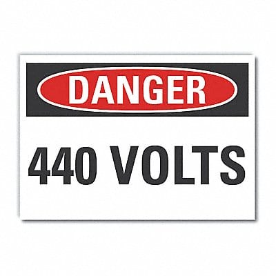 Voltage Danger Label 7inx10in Polyester