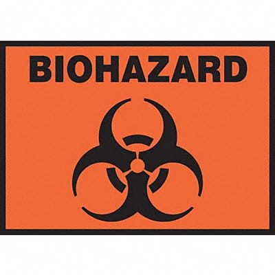 Sign Biohazard 3-1/2 x 5 PK5