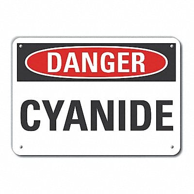 Rflct Cyanide Danger Sign 10x14in Alum