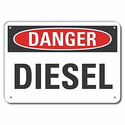 Diesel Danger Sign 10inx14in Aluminum